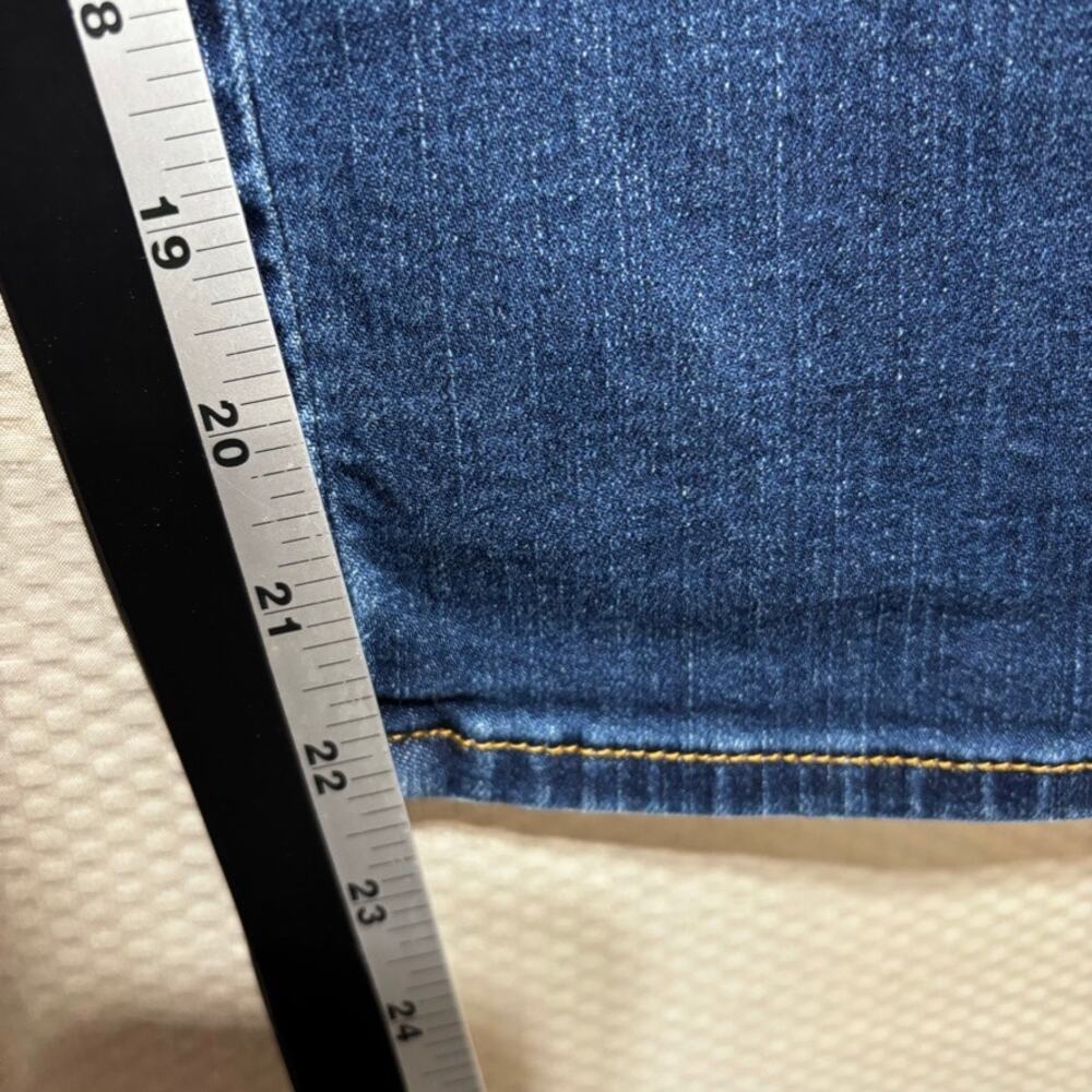 Chicos 2 Straight Girlfriend Crop Jeans Womens Size 12 Dark Wash Ankle High Rise - Picture 5 of 8